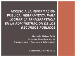 Acceso a la Información Publica y los Recursos