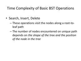 Complexity & Balancing Tree