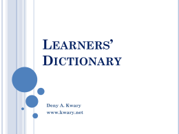 Learners` Dictionary