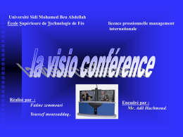 La Visio-conférence - Site web Mohamed Riffi Amarti