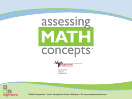 Assessing Math Concepts