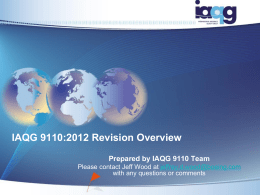 9110:2012 Revision Summary