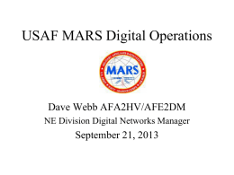 USAF MARS Digital Operations - Cheltenham Alumni Association