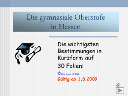 Gymnasiale Oberstufe - Gutenbergschule Wiesbaden