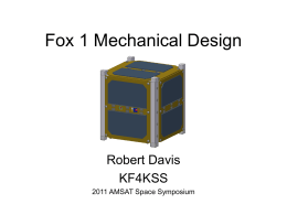 Fox 1 Mechanical Design