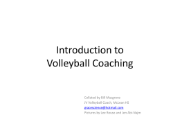 Introduction to Volleyball Coaching