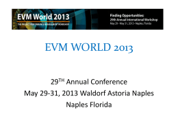 EVM WORLD 2013 - College of Performance Management