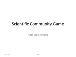 Scientific Community Game
