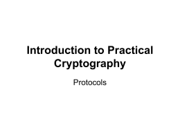 Lectures 6,7: Protocols