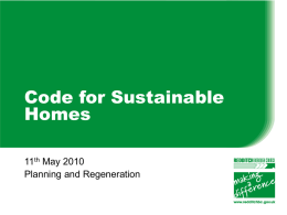 Code for Sustainable Homes