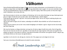 Bildspel - Peak Leadership AB