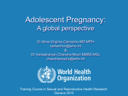 Adolescent pregnancy: a global perspective