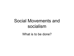 Social Movements and socialism