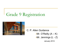Information for Grade 9 Students