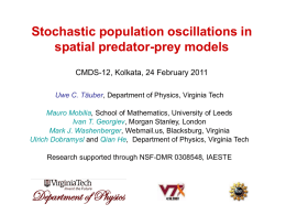 Stochastic predator-prey models - Physics