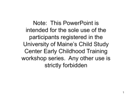 PowerPoint - University of Maine