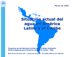 Diagnóstico de la problemática del agua en América Latina y
