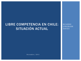 Libre competencia en Chile - situación actual (RJD