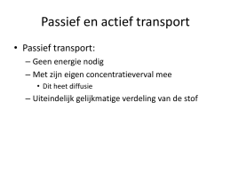 Passief en actief transport