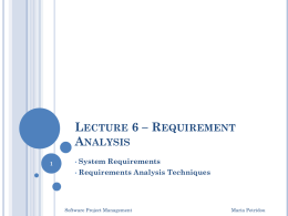 Requirement Analysis