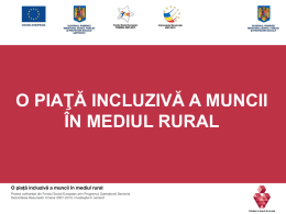 Proiect O piata incluziva a muncii in mediul rural MMFPS