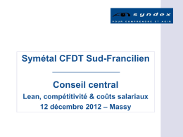 Lean, comp&eacute;titivit&eacute; & co&ucirc;ts salariaux