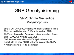 SNP-Genotypisierung - Bioinformatics Graz
