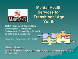 Successful Transitioning for Youth with Mental Health Disabilities