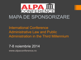 Mapa de sponsorizare - International Conference