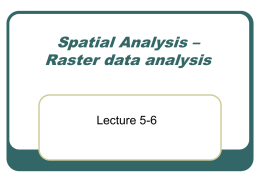 Spatial analysis – vector analysis