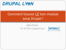 Drupal les modules - Julien