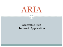 Accessible Rich Internet Application (ARIA)