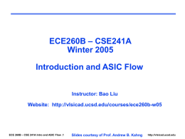 ppt - UCSD VLSI CAD Laboratory