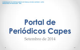 Portal de Periódicos Capes - Biblioteca Central do CCS