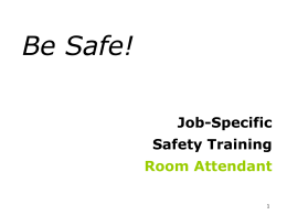 Job-Specific Safety Training for Housekeeping