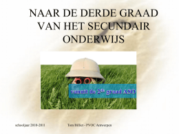 Ppt naar de derde graad vanuit ASO