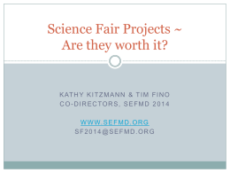 Science Fair Projects ~ Are they worth it?