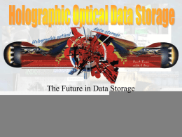 Holographic Optical Data Storage