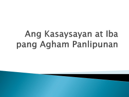 Ang Kasaysayan at Iba pang Agham Panlipunan - HEKASI 1-7