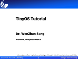 TinyOS handout - Sensorweb Research Laboratory