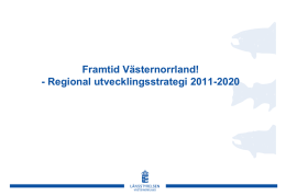 Regional utvecklingsstrategi - Lars Gunnar Rönnqvist