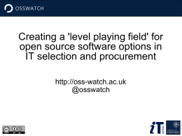 PPT - OSS Watch