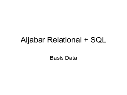 ALJABAR RELASIONAL + SQL