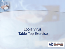 TDH EVD Tabletop Exercise Slide Set for Healthcare