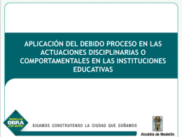 debido proceso - Institución Educativa José Acevedo y Gómez