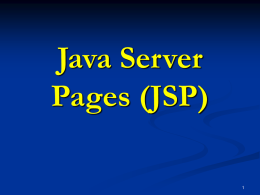 Java Server Pages (JSP) - cursillo-java