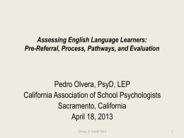 ELAssessment - California Association of School Psychologists