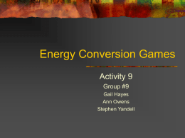 Energy Conversion Games