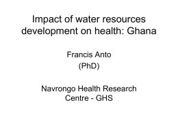 Water resources development and health
