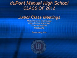 PowerPoint Presentation - Manual High School Youth Performing